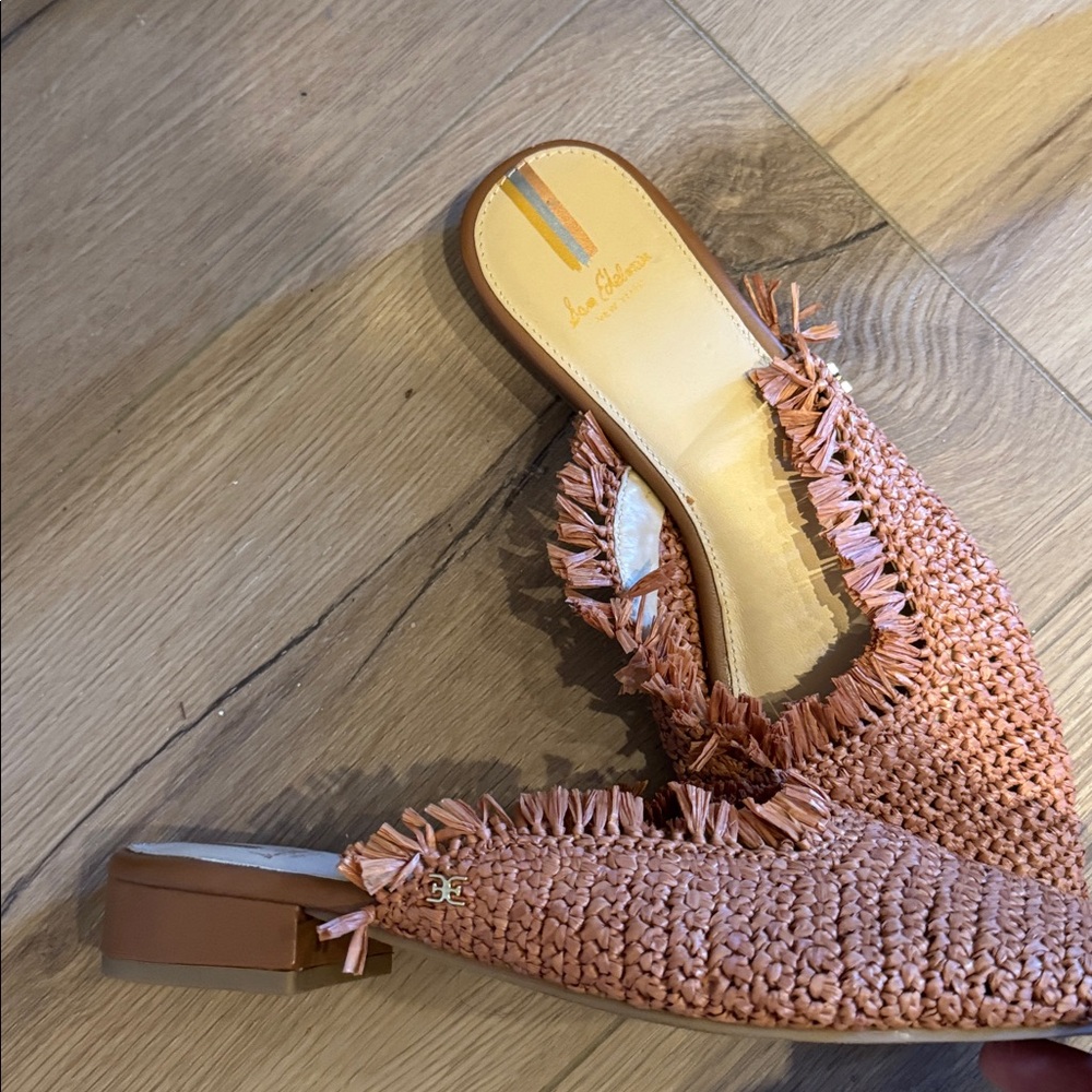 Sam Edelman Blush Woven Slip-On Shoes - Picture 2 of 3